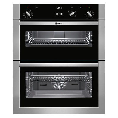Neff U17S32N5GB Double Built-Under Electric Oven, Stainless Steel Neff U17S32N5GB Double Built-Under Electric Oven, Stainless Steel